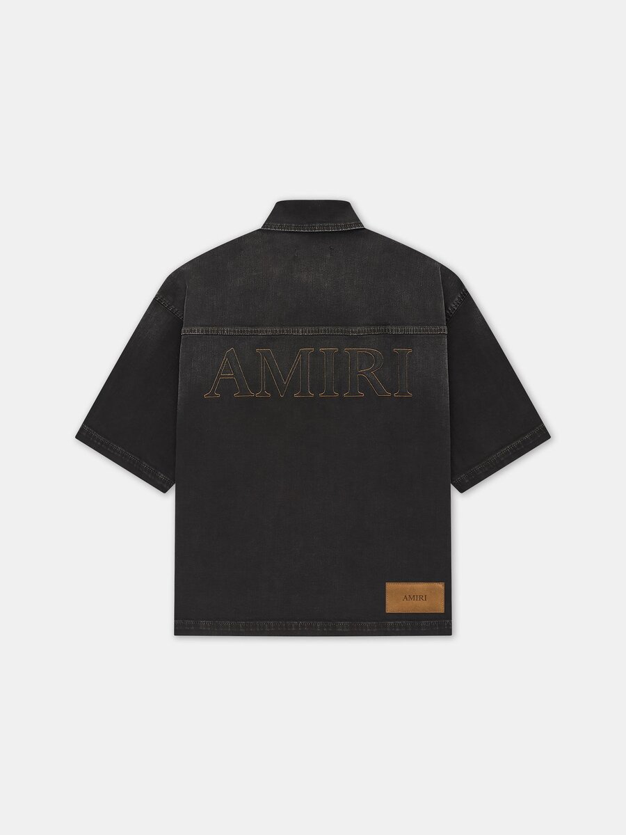 Amiri 3D-SKJORTA MED KORTA ÄRMAR OCH TRYCKKNAPPAR