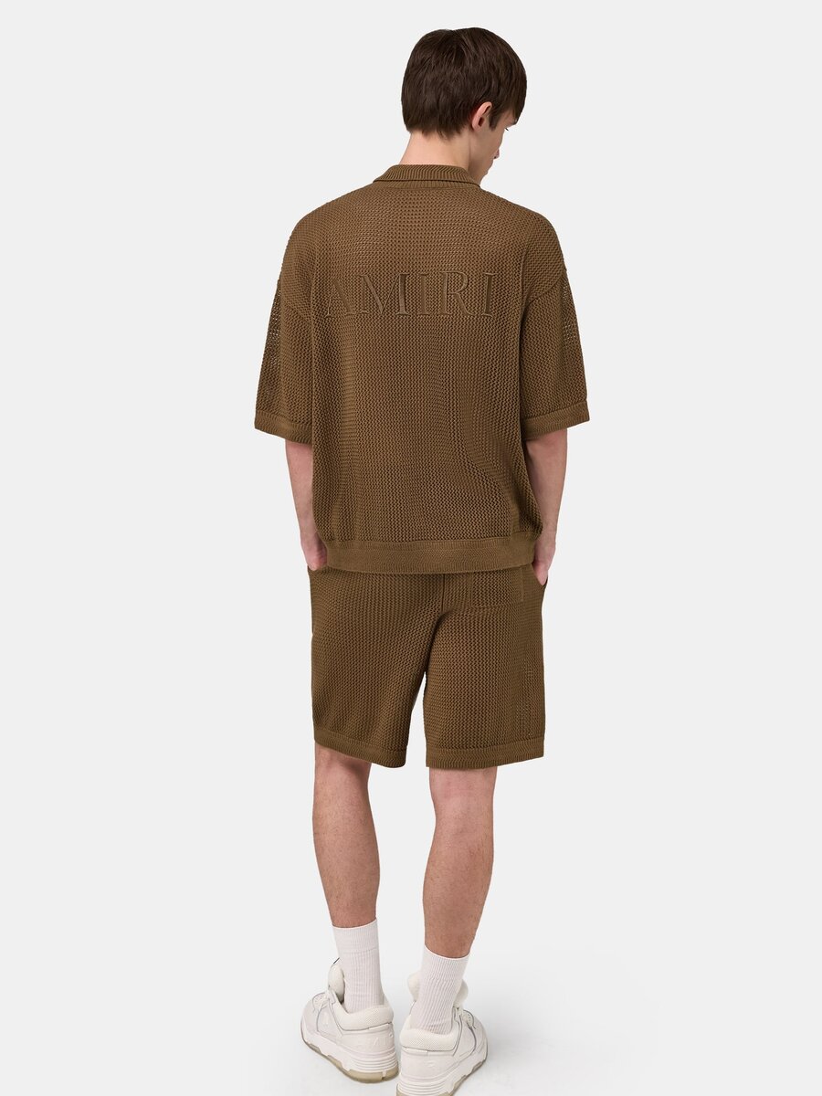 Amiri CROCHET MESH SHORT