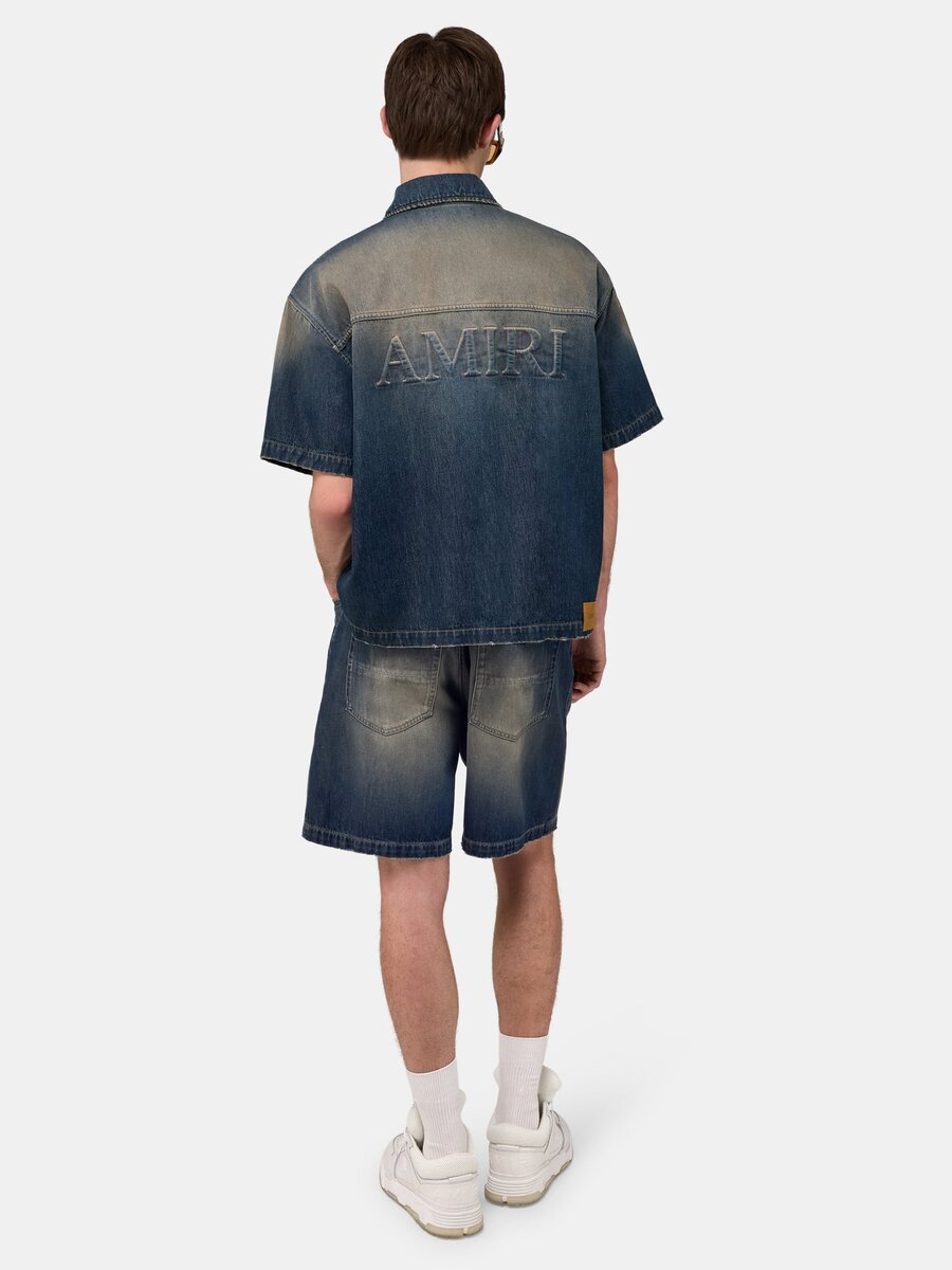 DENIMSHORTS MED DRAGSNÖRE