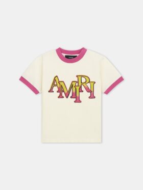 Amiri STAGGERED RINGER T-SHIRT FÖR BARN