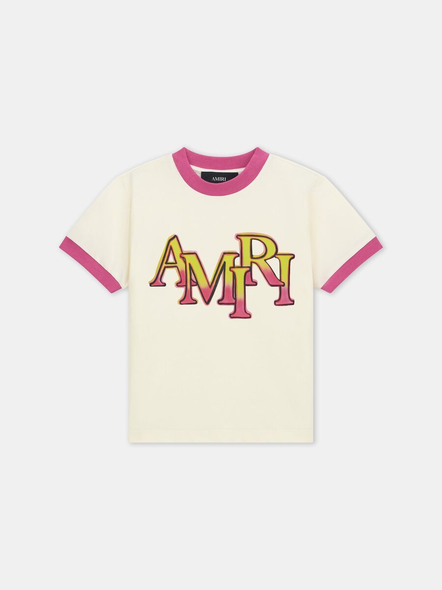 Amiri STAGGERED RINGER T-SHIRT FÖR BARN