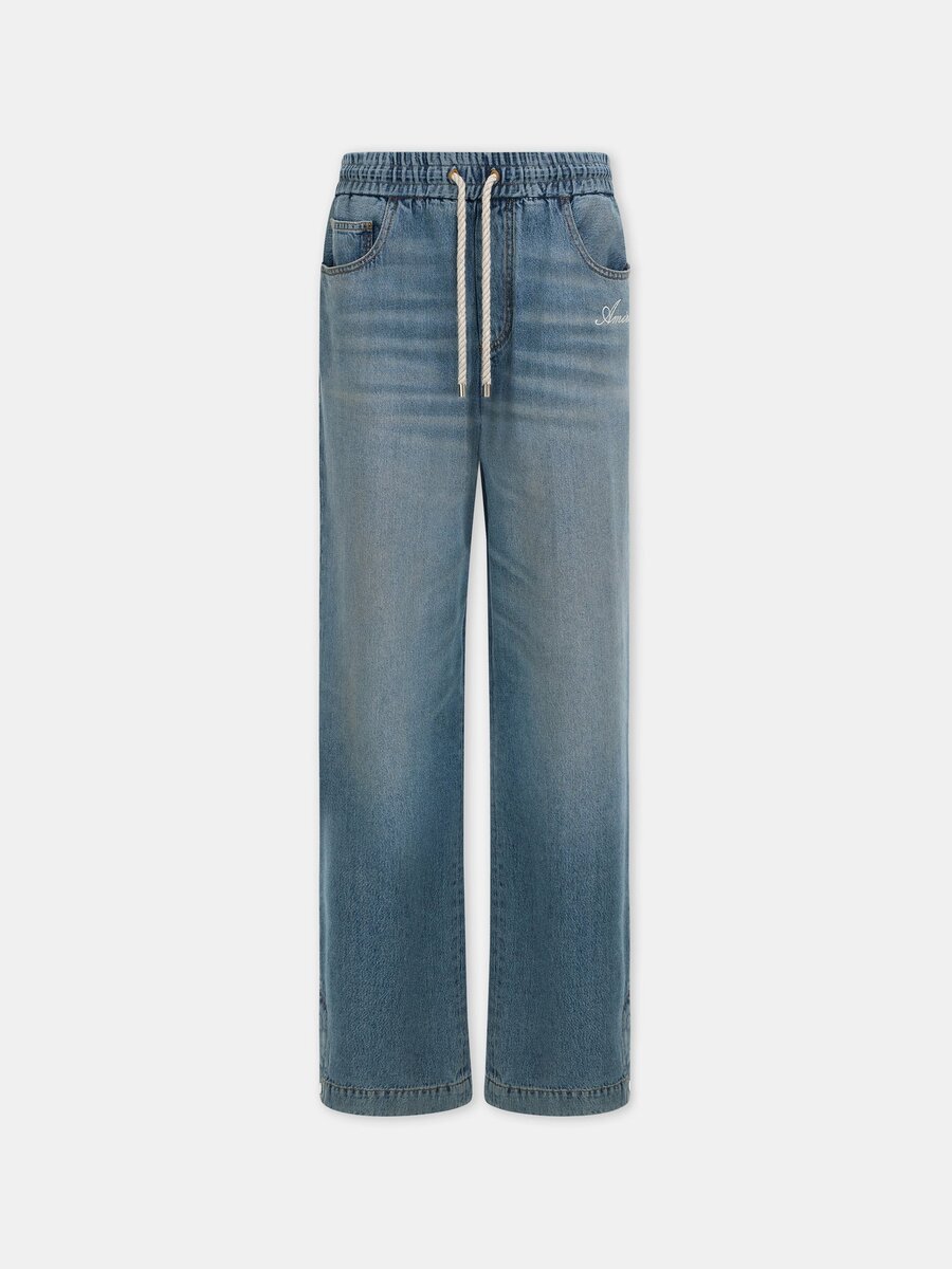 BAGGY JEANS MED DRAGSNÖRE