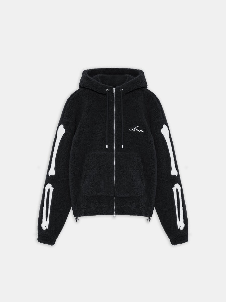 BONES FLEECE-HOODIE MED DRAGKÄDJA
