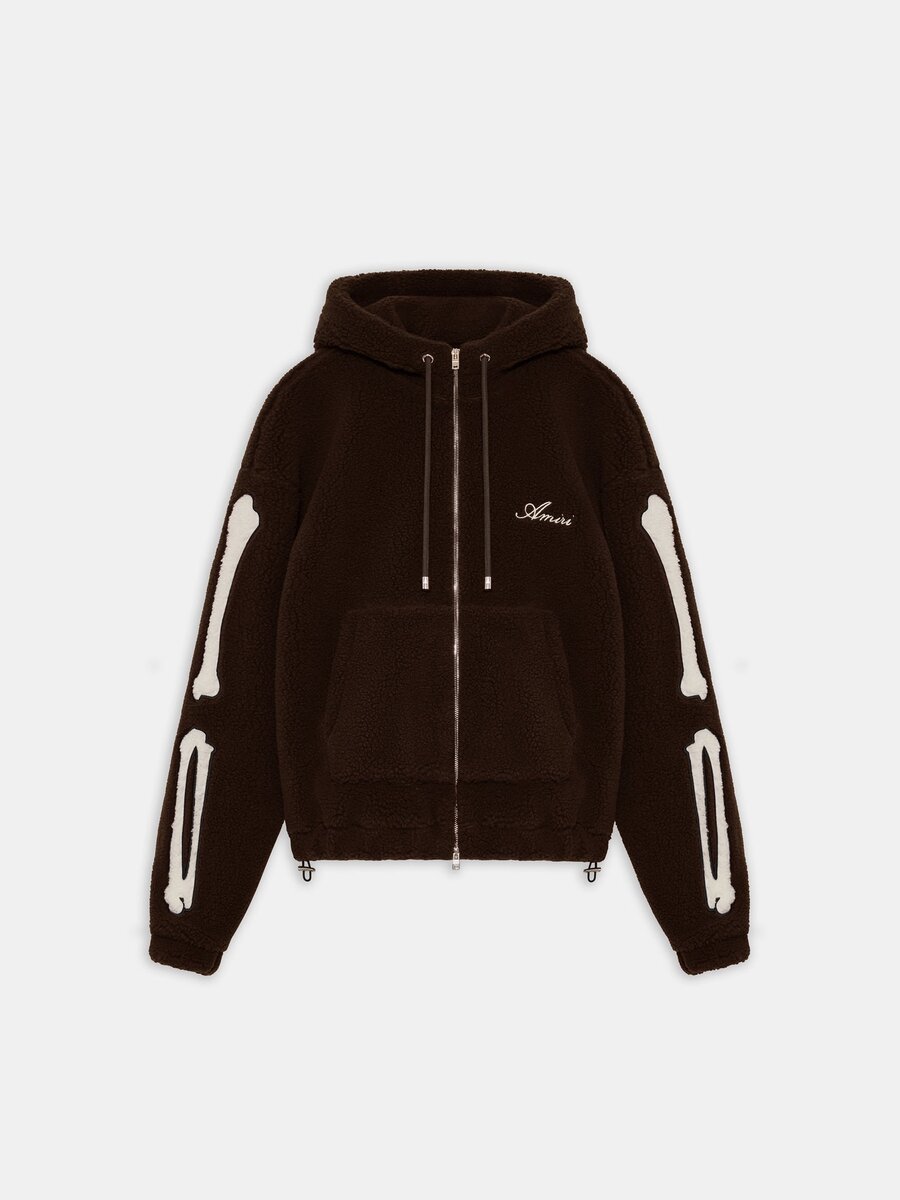 BONES FLEECE-HOODIE MED DRAGKÄDJA