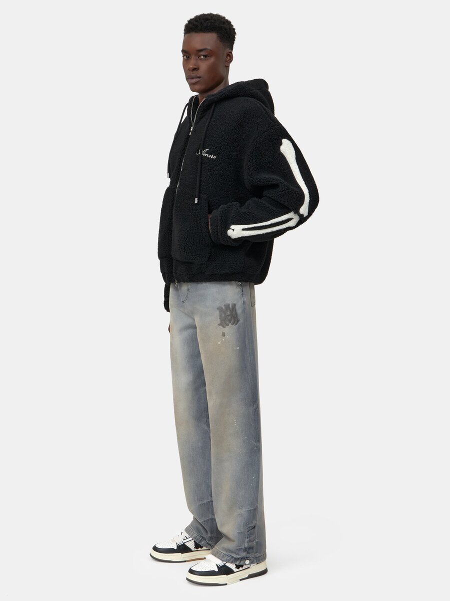 BONES FLEECE-HOODIE MED DRAGKÄDJA