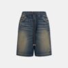 DENIMSHORTS MED DRAGSNÖRE