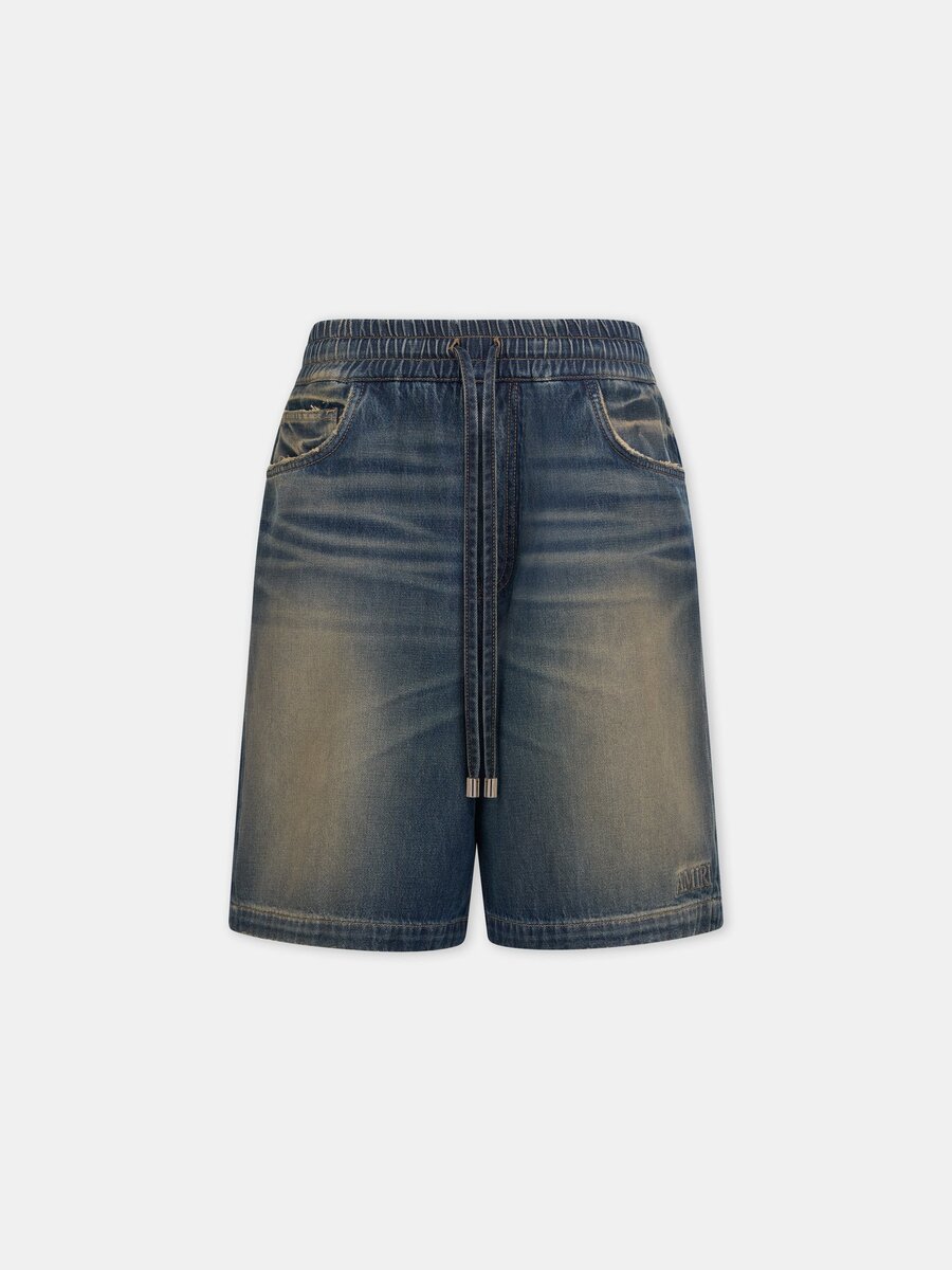 DENIMSHORTS MED DRAGSNÖRE