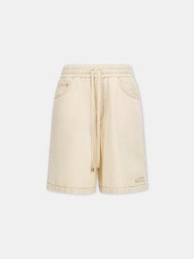 DENIMSHORTS MED DRAGSNÖRE