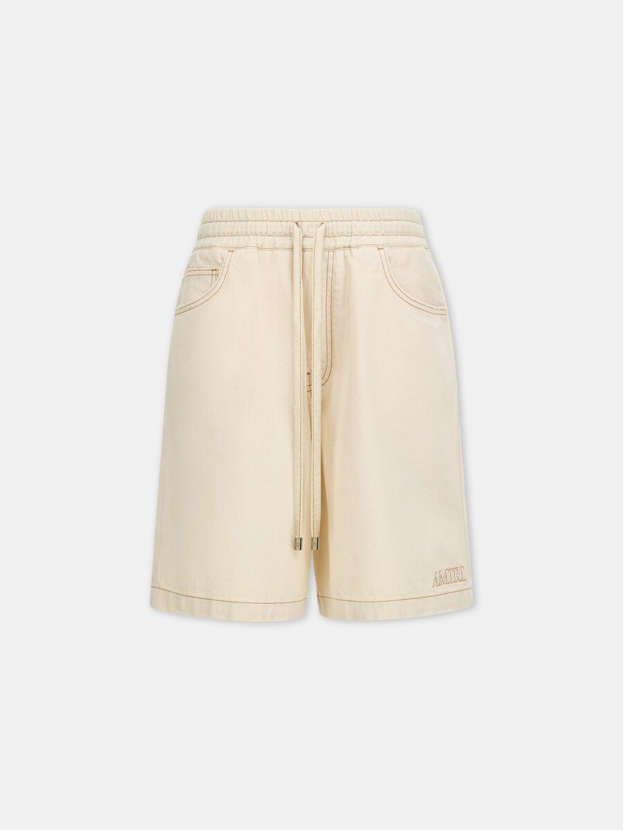 DENIMSHORTS MED DRAGSNÖRE