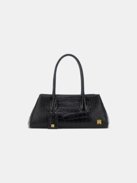EMBOSSED CROC HONEY 40-AXELVÄSKA FÖR DAMER