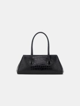 EMBOSSED CROC HONEY 40-AXELVÄSKA FÖR DAMER