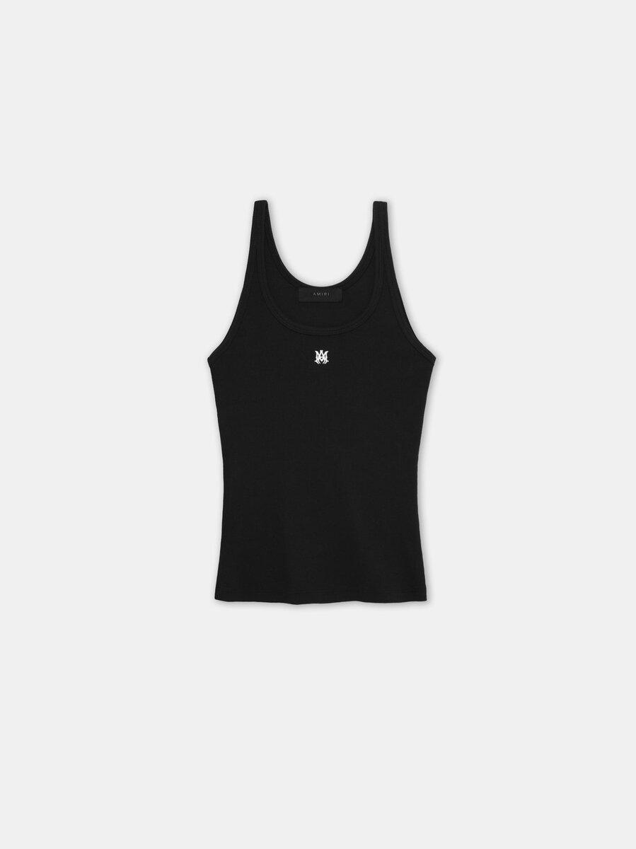 MA-BRODERAD RIBBAD TANK TOPP FÖR DAMER