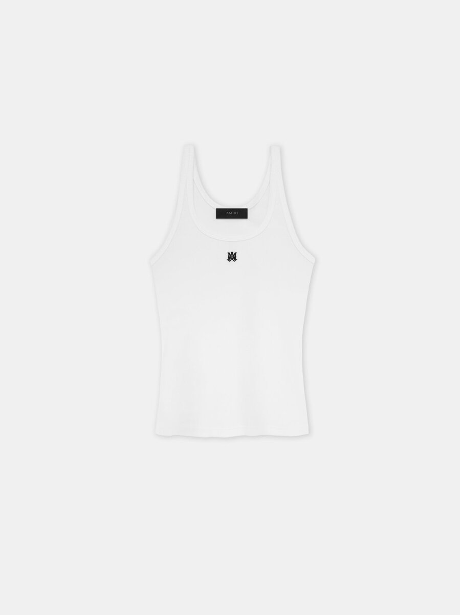 MA-BRODERAD RIBBAD TANK TOPP FÖR DAMER