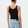 MA-BRODERAD RIBBAD TANK TOPP FÖR DAMER