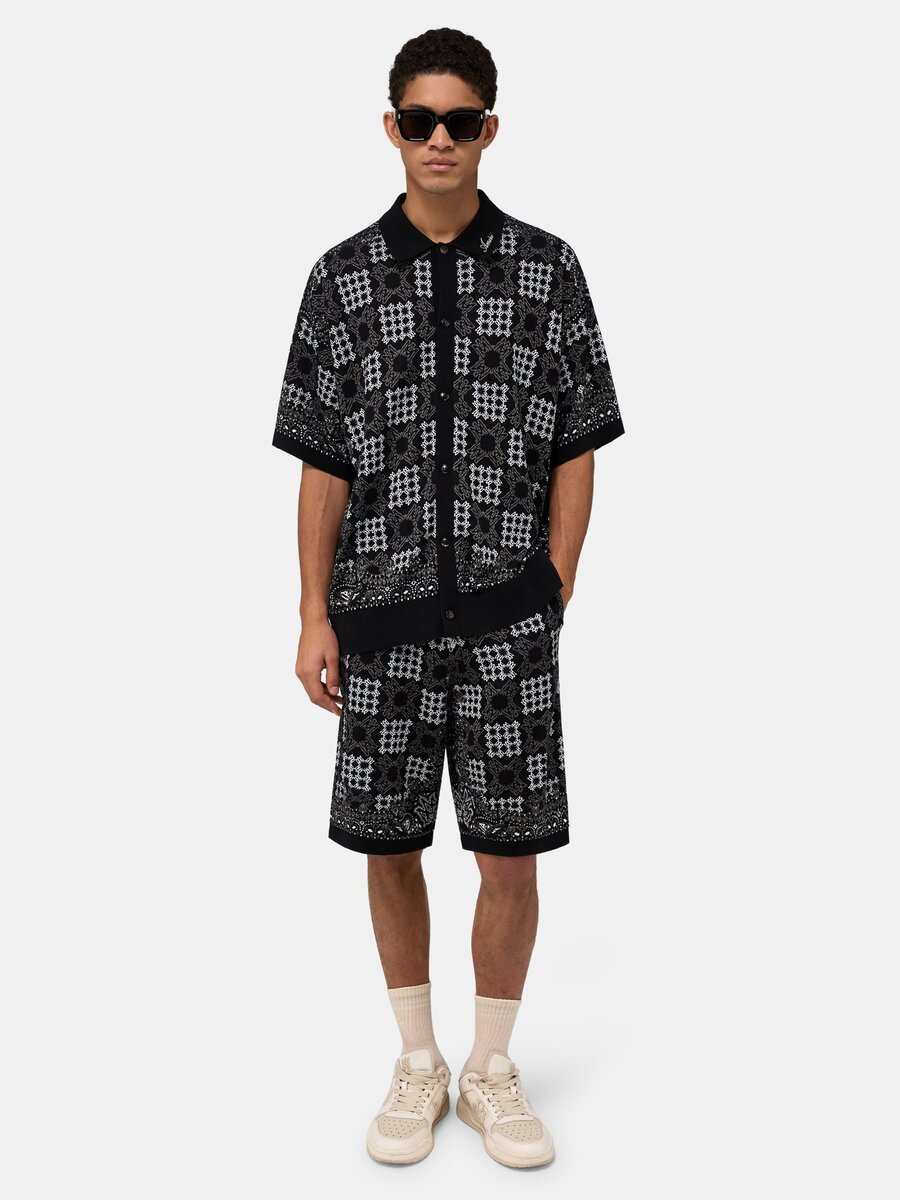 MA QUAD CHECK MESH KNIT SHORT