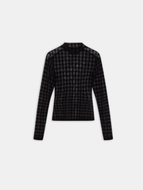 MA QUAD FLOCKED TOP FÖR DAMER