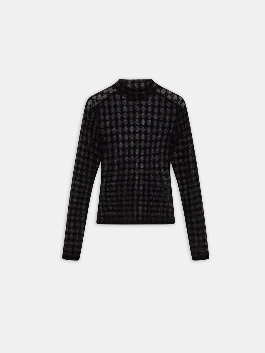 MA QUAD FLOCKED TOP FÖR DAMER