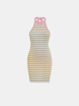 MA STRIPED HALTER MINI DRESS FÖR DAMER
