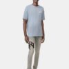 SKINNY JEANS MED FÖRSKJUTET LOGO