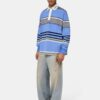 STRIPAD OVERSIZED POLOTRÖJA MED LÅNGA ÄRMAR