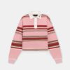 STRIPAD OVERSIZED POLOTRÖJA MED LÅNGA ÄRMAR FÖR DAMER