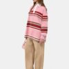 STRIPAD OVERSIZED POLOTRÖJA MED LÅNGA ÄRMAR FÖR DAMER