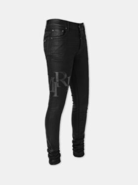 VAXADE SKINNY JEANS MED FÖRSKJUTNA LOGOTYPER