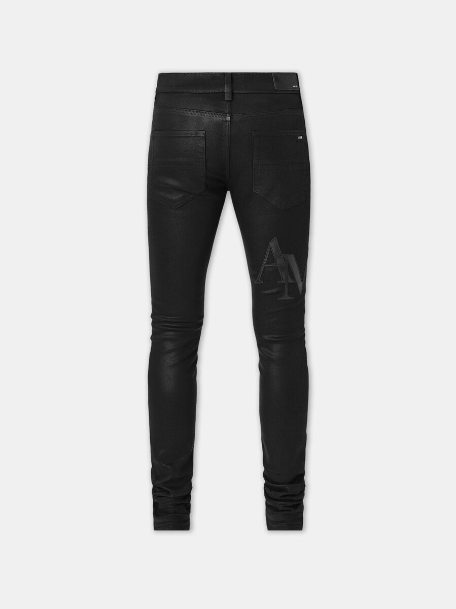 VAXADE SKINNY JEANS MED FÖRSKJUTNA LOGOTYPER